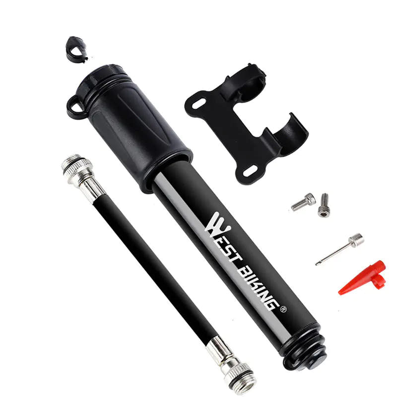 Portable High-Pressure Bicycle Pump with Hose