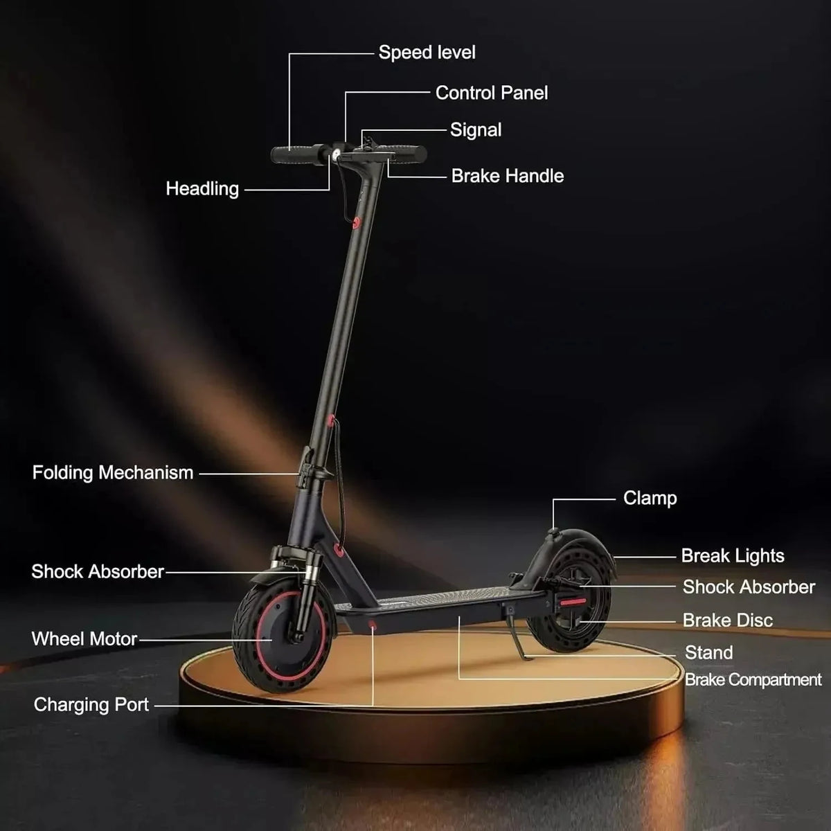 LADPED LP10 Electric Scooter Foldable with App and Suspension up to 35 Km/h
