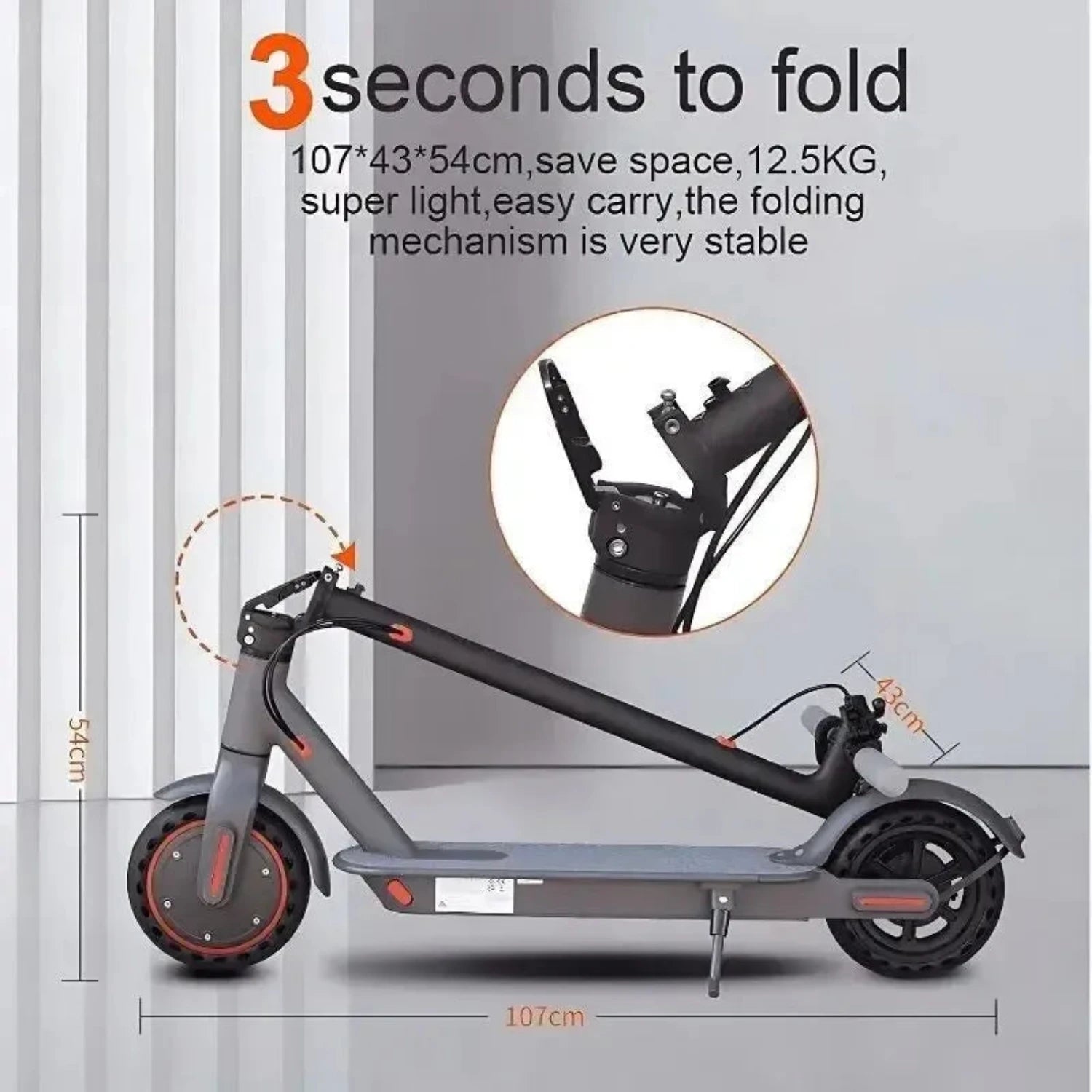 AOVOPRO Tuya Electric Scooter Foldable with App and Solid Tyres up to 31 Km/h