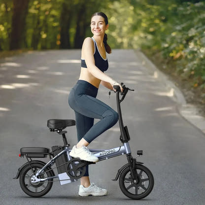 AOVOPRO EB60 Foldable Electric Bike Fat Tyre with Dual Suspension up to 35 Km/h