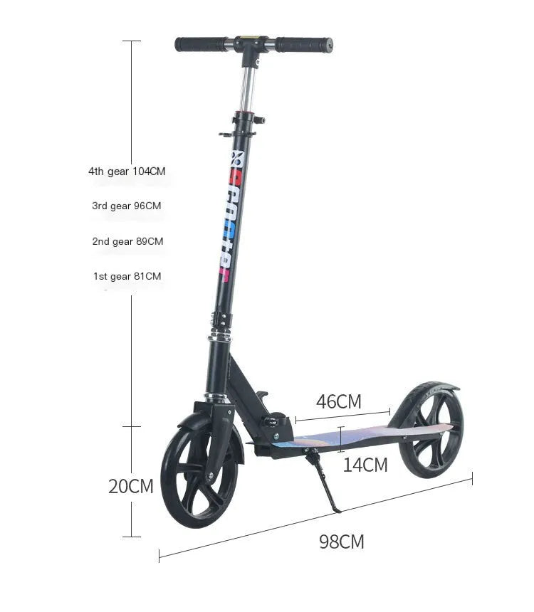 Adult and Youth Folding Scooter with Hand Brake