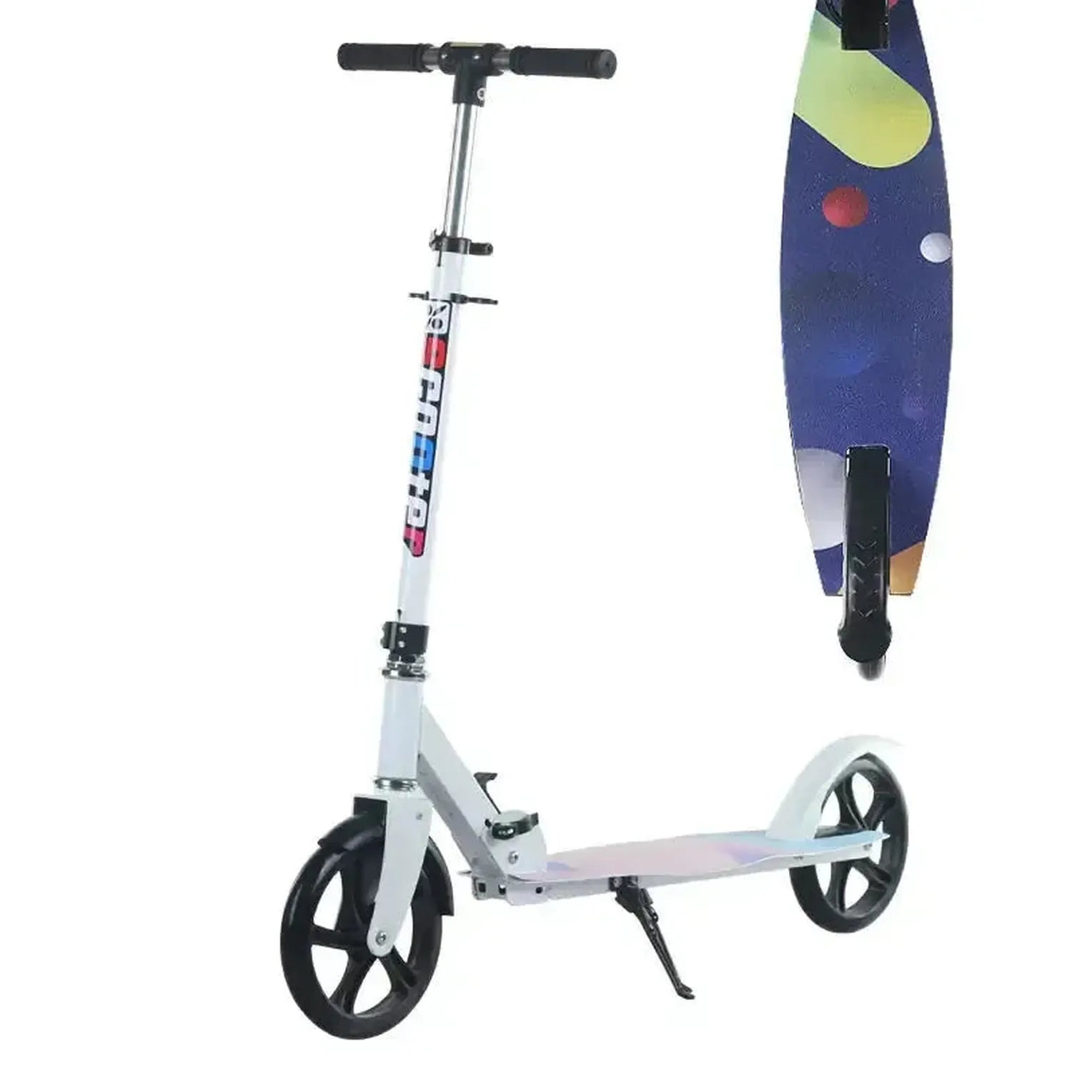 Adult and Youth Folding Scooter with Hand Brake Lightweight Foldable Design