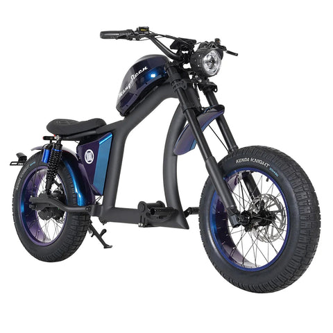 Mangosteen FT02 EEC Chopper Electric Bike – 1000W Motor, 22.5Ah Battery, 25 km/h (≈15.5 mph) Top Speed, Up to 90 km (≈56 miles) Range, Hydraulic Brakes - Latest 2025 Model – Official Release