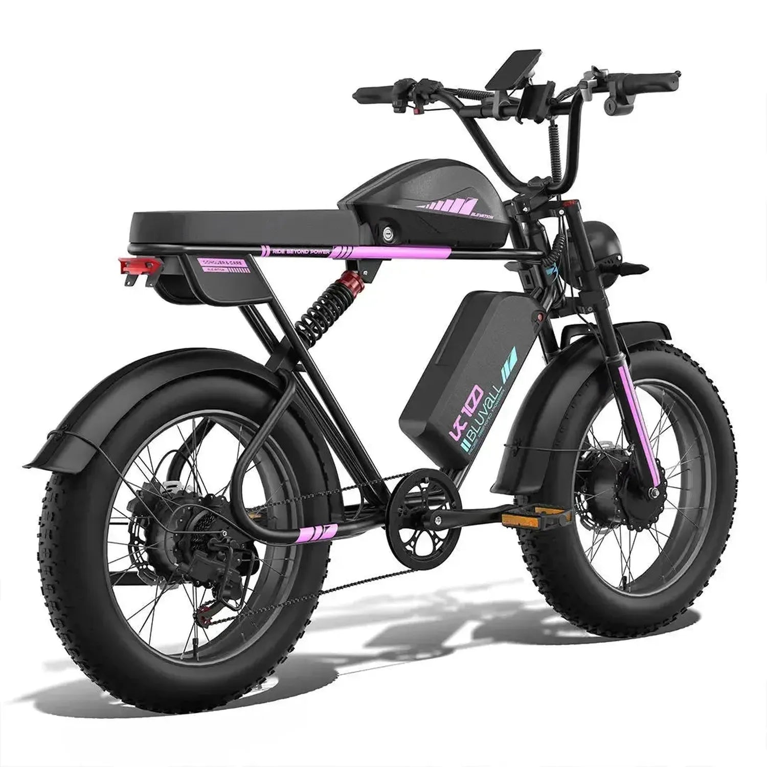 Bluvall K10 Trail Electric Bike Fat Tyre Long Range Dual Battery up to 56 Km/h