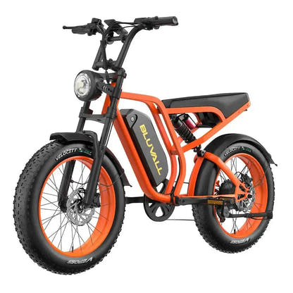 Bluvall SU8 Electric Bike Fat Tyre Long Range Dual Suspension up to 56 Km/h