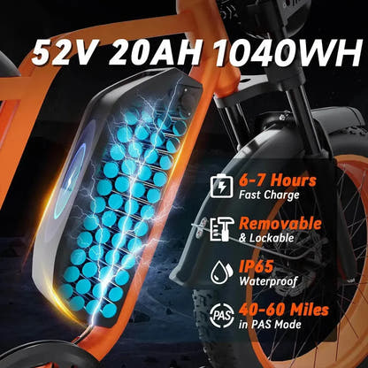 Bluvall SU8 Electric Bike Fat Tyre Long Range Dual Suspension up to 56 Km/h