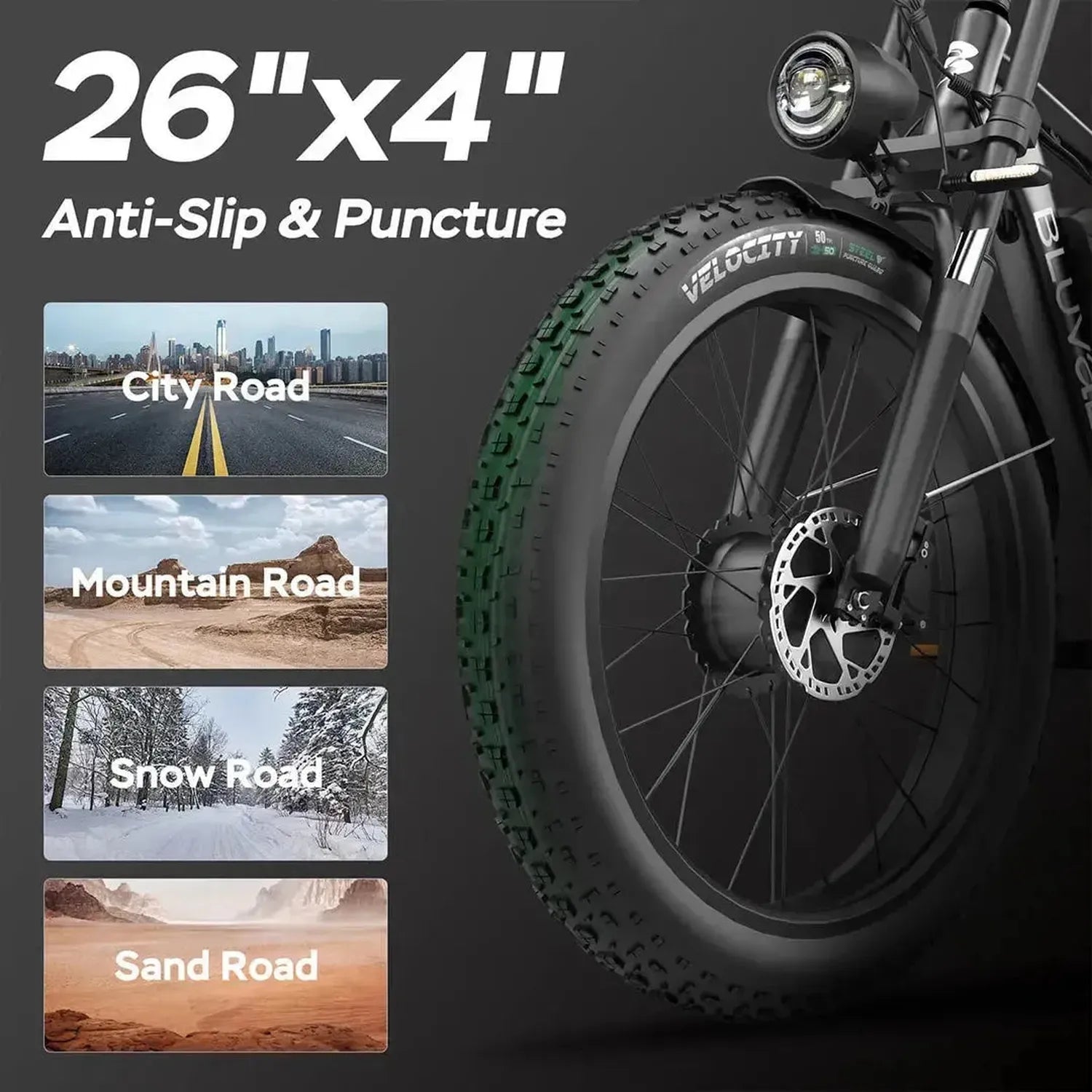 Bluvall V1 Electric Bike Fat Tyre Long Range Full Suspension up to 56 Km/h