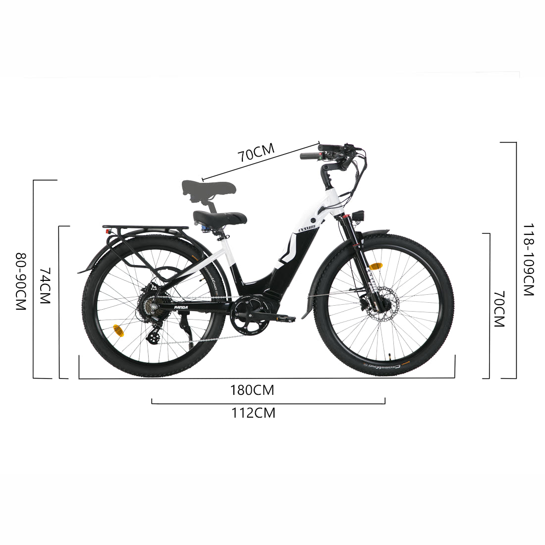CYSUM Panda Step-Thru Electric Bike