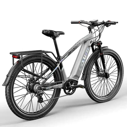 CYSUM Speedy Step Through Electric Bike with Rear Rack up to 42 Km/h