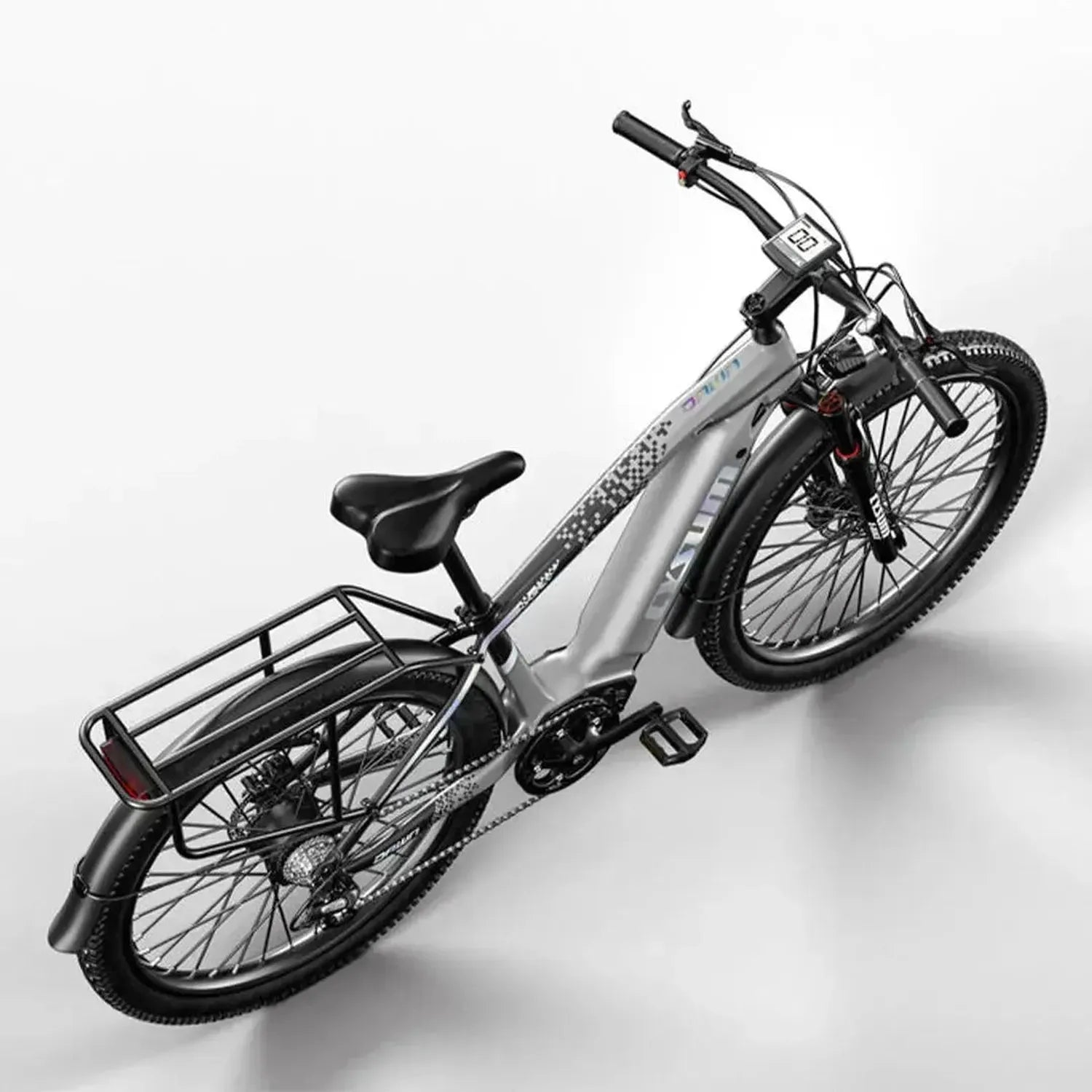 CYSUM Speedy Step Through Electric Bike with Rear Rack up to 42 Km/h