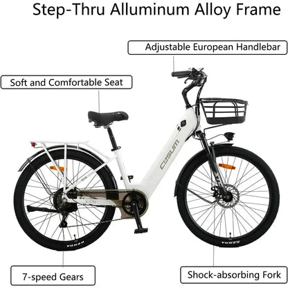 CYSUM X-City Step-Thru Electric Bike