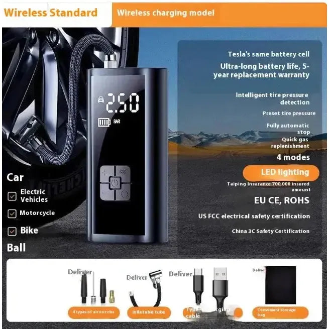 Compact Electric Air Pump – Fast & Portable Inflation