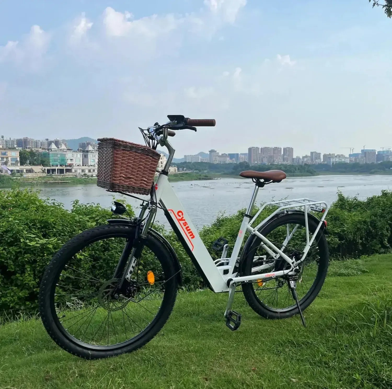 CYSUM Cityrun Electric Bike Step Through Commuter E-Bike Adults up to 32 Km/h