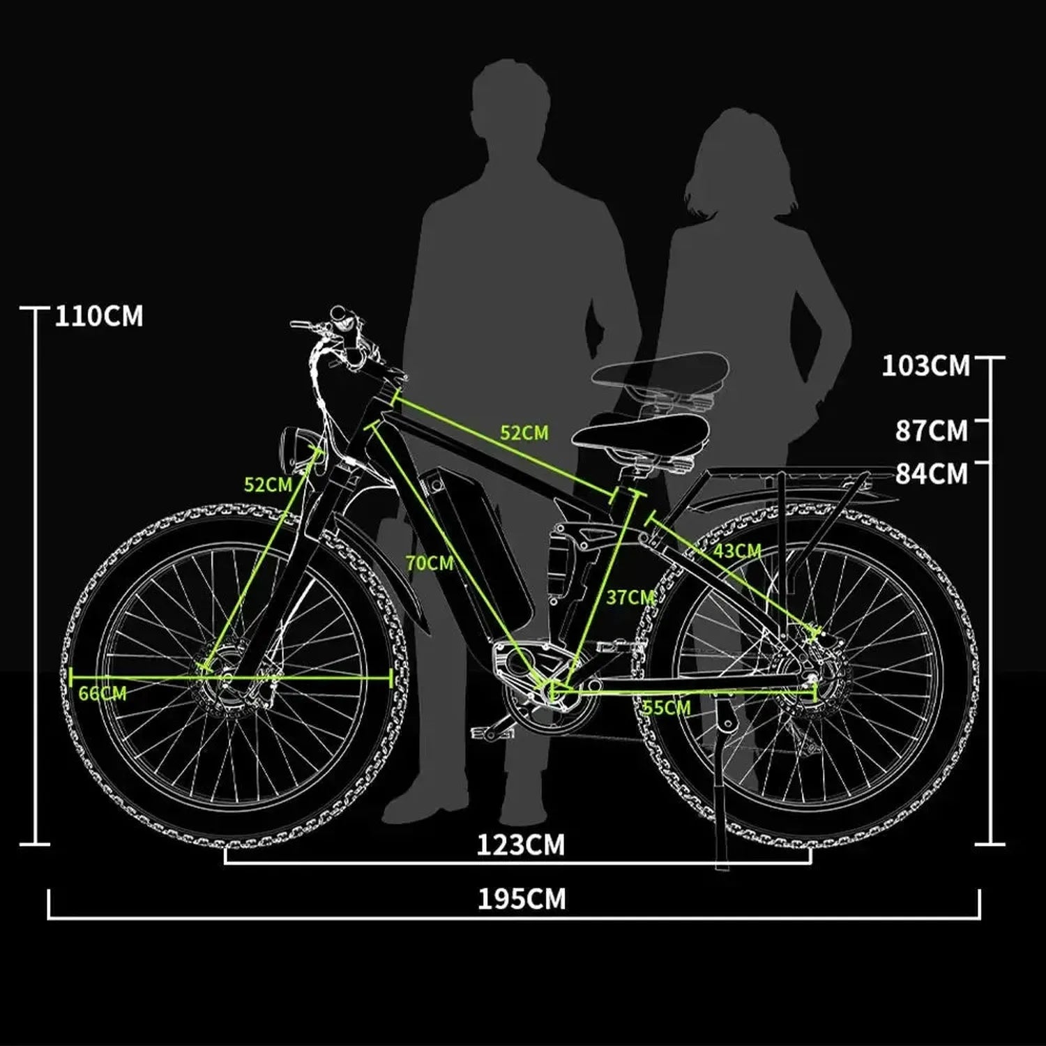 DUOTTS S26 Electric Bike Fat Tyre Full Suspension with Bluetooth Display up to 60 Km/h