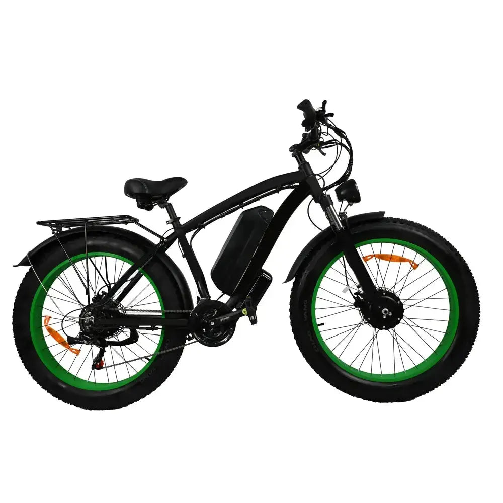 DriveTron DP2602 Electric Bike – Dual 1,000W Motors (2,000W Total), 48V 20Ah Battery, 26″ × 4.0″ Fat Tires, 55 km/h (34 mph) Top Speed, 85–90 km (53–56 mi) Range, Shimano 21-Speed, Hydraulic Disc Brakes
