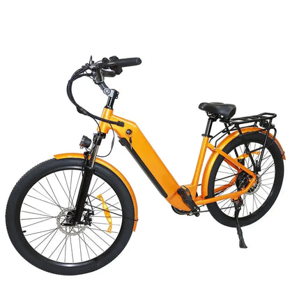 DriveTron DS2608 Electric Bike – 500 W Rear Hub Motor, 26″ × 2.1″ Tires, 48 V 12 Ah Battery, Up to 45 km (28 mi) Range, 35 km/h (22 mph) Top Speed, Shimano 7-Speed, Mechanical Disc Brakes, M5 LCD Display