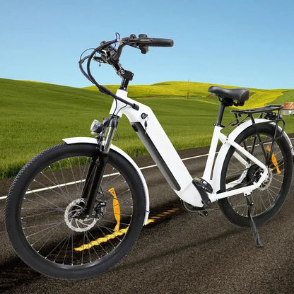 DriveTron DS2608 Electric Bike – 500 W Rear Hub Motor, 26″ × 2.1″ Tires, 48 V 12 Ah Battery, Up to 45 km (28 mi) Range, 35 km/h (22 mph) Top Speed, Shimano 7-Speed, Mechanical Disc Brakes, M5 LCD Display