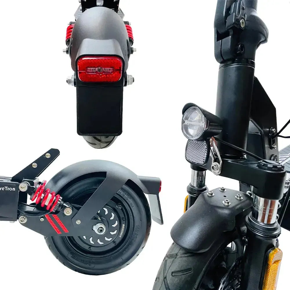 DriveTron DT08-48 V Electric Scooter – 500 W Rear Hub Motor (Peak ~1,100 W), 10″ Tubeless Tires, 48 V 13 Ah Battery, Up to 40 km/h (25 mph), 40–50 km (25–31 mi) Range, Dual Suspension, E-ABS + Front Disc Brake