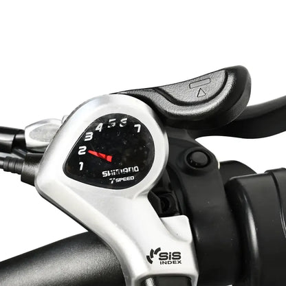 DriveTron DZ2002 Electric Bike – 750W Rear-Hub Motor, 20″ × 4.0″ Fat Tires, 48V 13Ah Battery, Approx. 40 km/h (25 mph) Top Speed, 35–45 km (22–28 mi) Range, Shimano 7-Speed, Mechanical Disc Brakes, Foldable Frame