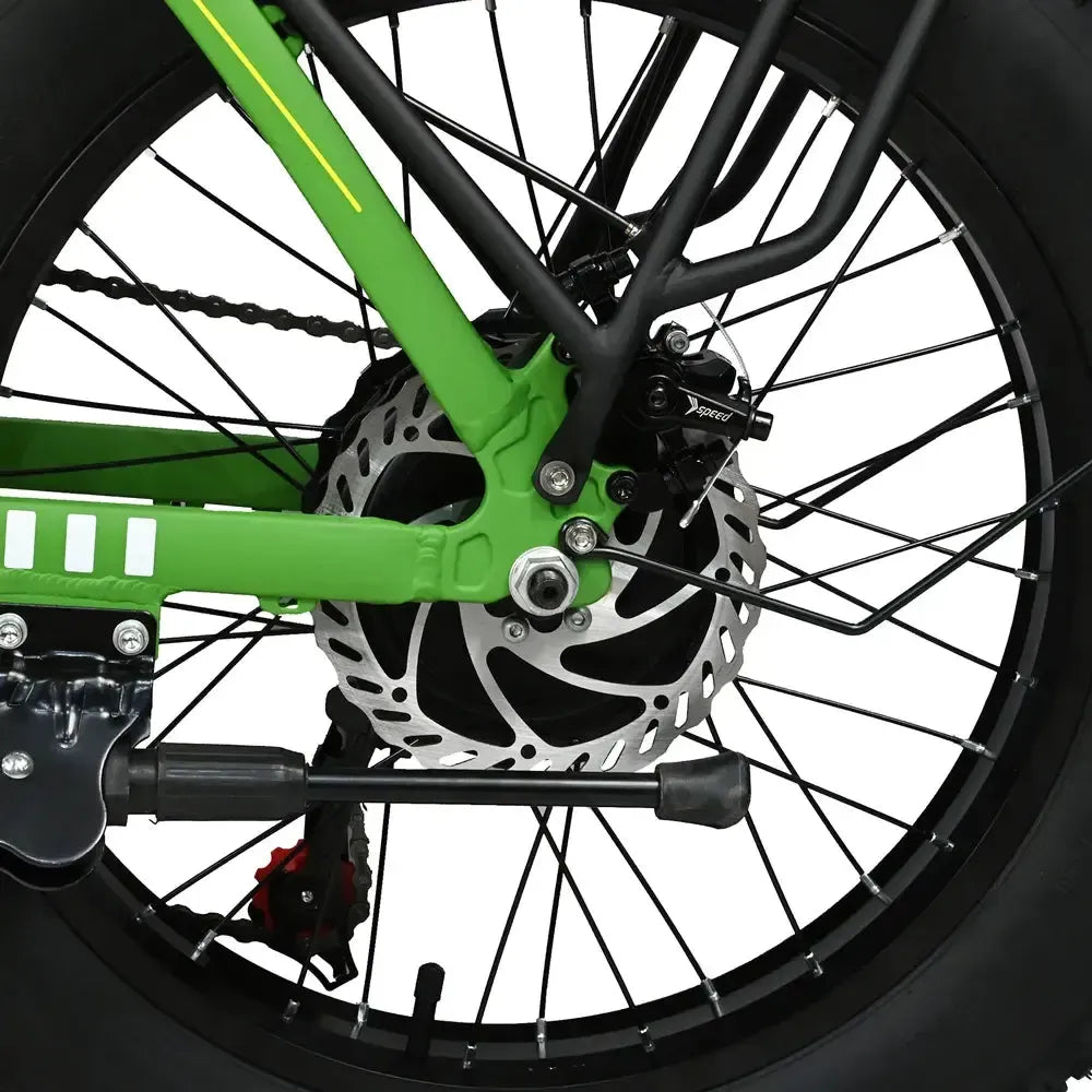 DriveTron DZ2002 Electric Bike – 750W Rear-Hub Motor, 20″ × 4.0″ Fat Tires, 48V 13Ah Battery, Approx. 40 km/h (25 mph) Top Speed, 35–45 km (22–28 mi) Range, Shimano 7-Speed, Mechanical Disc Brakes, Foldable Frame