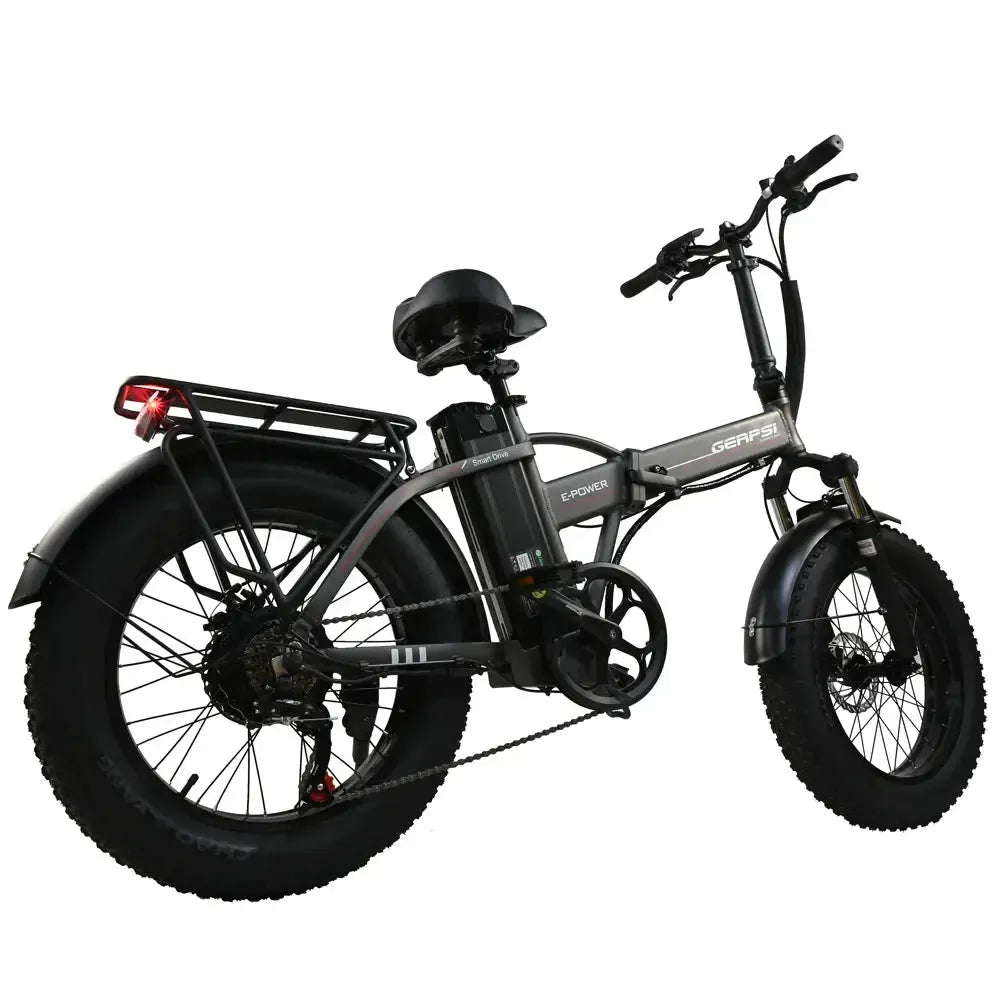 DriveTron DZ2002 Electric Bike – 750W Rear-Hub Motor, 20″ × 4.0″ Fat Tires, 48V 13Ah Battery, Approx. 40 km/h (25 mph) Top Speed, 35–45 km (22–28 mi) Range, Shimano 7-Speed, Mechanical Disc Brakes, Foldable Frame