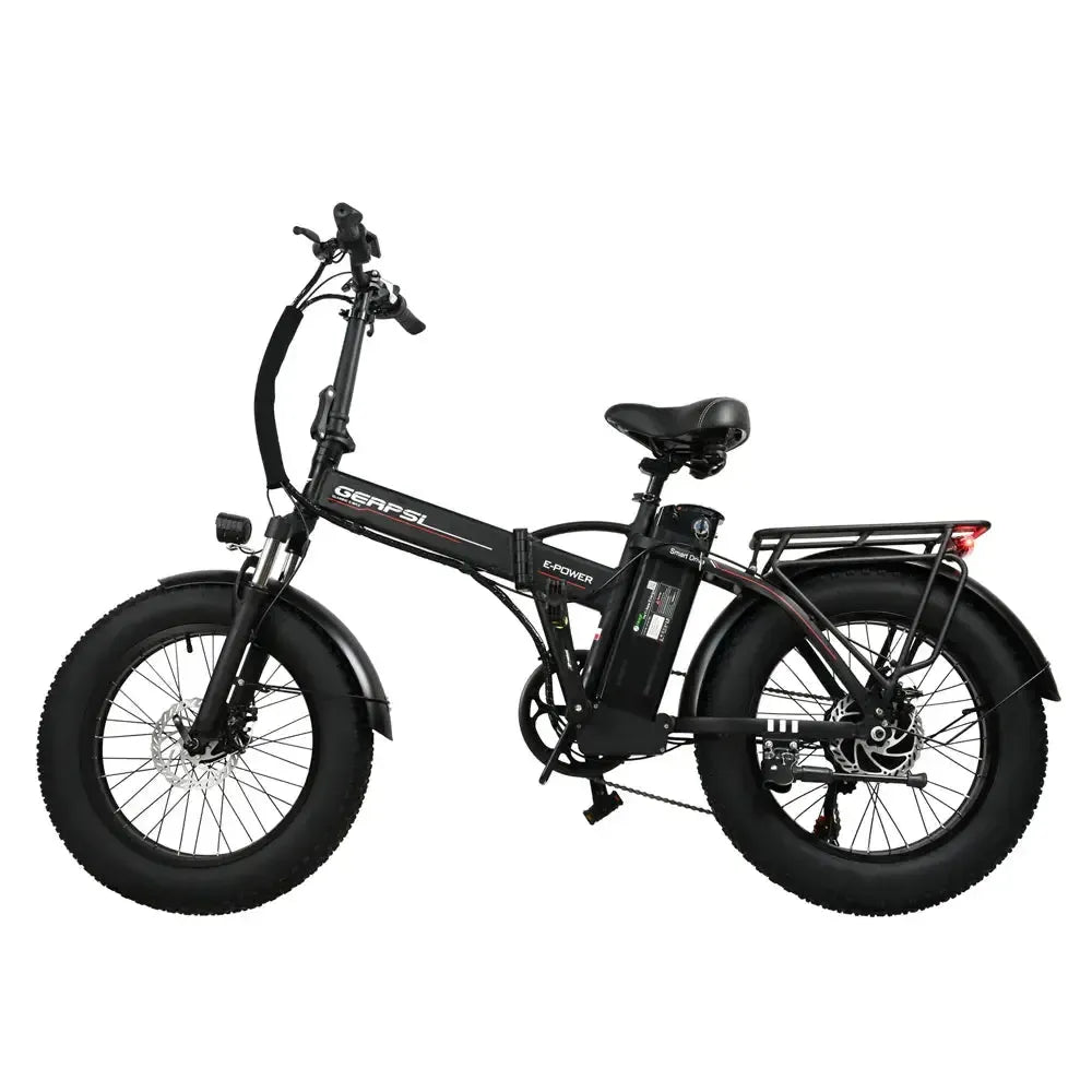 DriveTron DZ2002 Electric Bike – 750W Rear-Hub Motor, 20″ × 4.0″ Fat Tires, 48V 13Ah Battery, Approx. 40 km/h (25 mph) Top Speed, 35–45 km (22–28 mi) Range, Shimano 7-Speed, Mechanical Disc Brakes, Foldable Frame