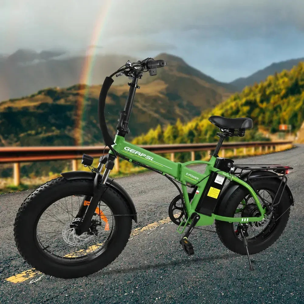 DriveTron DZ2002 Electric Bike – 750W Rear-Hub Motor, 20″ × 4.0″ Fat Tires, 48V 13Ah Battery, Approx. 40 km/h (25 mph) Top Speed, 35–45 km (22–28 mi) Range, Shimano 7-Speed, Mechanical Disc Brakes, Foldable Frame