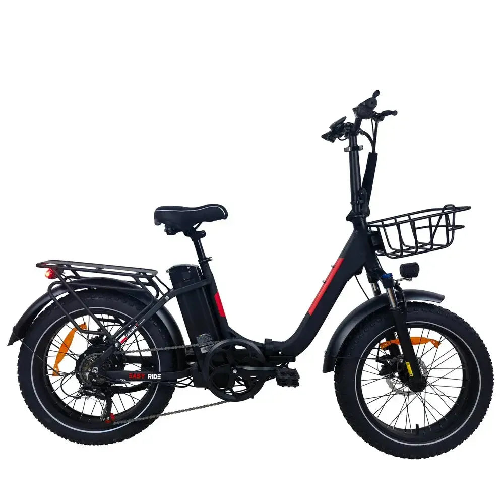 DriveTron DZ2030 Electric Bike – 500W Rear-Hub Motor, 20″ × 4.0″ Fat Tires, 48V 13Ah Battery, Up to 40 km/h (25 mph), 35–45 km (22–28 mi) Range, Shimano 7-Speed, Folding Frame, Rear LED Light