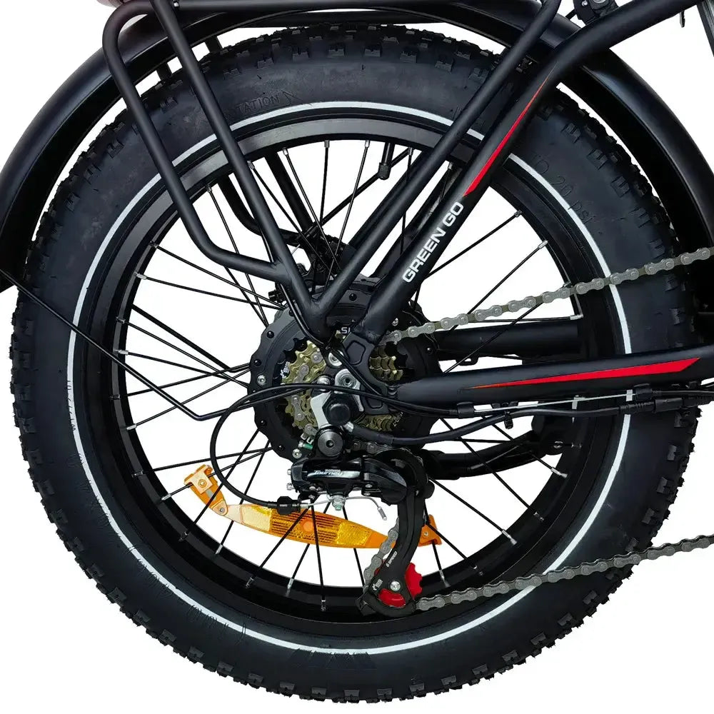 DriveTron DZ2031 Electric Bike – 500 W Motor, 48 V 13 Ah (~624 Wh), 35–45 km (22–28 mi) Range, 40 km/h (25 mph) Top Speed, 20″ (50 cm) Fat Tires, Shimano 7-Speed, LED Rear Light