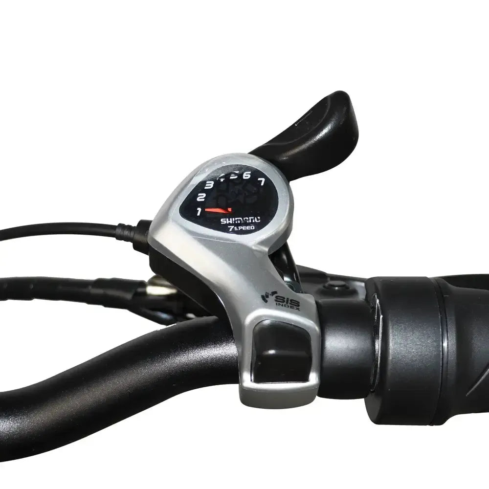 DriveTron DZ2031 Electric Bike – 500 W Motor, 48 V 13 Ah (~624 Wh), 35–45 km (22–28 mi) Range, 40 km/h (25 mph) Top Speed, 20″ (50 cm) Fat Tires, Shimano 7-Speed, LED Rear Light