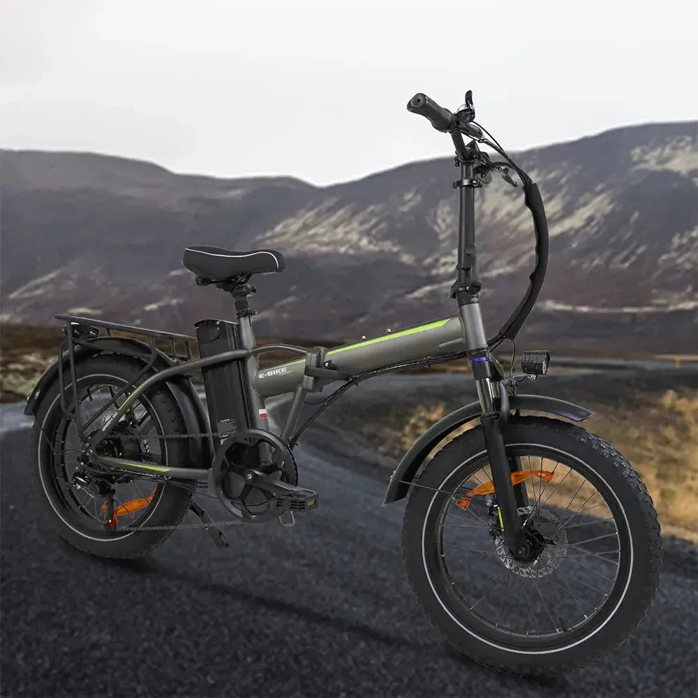 DriveTron DZ2031 Electric Bike – 500 W Motor, 48 V 13 Ah (~624 Wh), 35–45 km (22–28 mi) Range, 40 km/h (25 mph) Top Speed, 20″ (50 cm) Fat Tires, Shimano 7-Speed, LED Rear Light