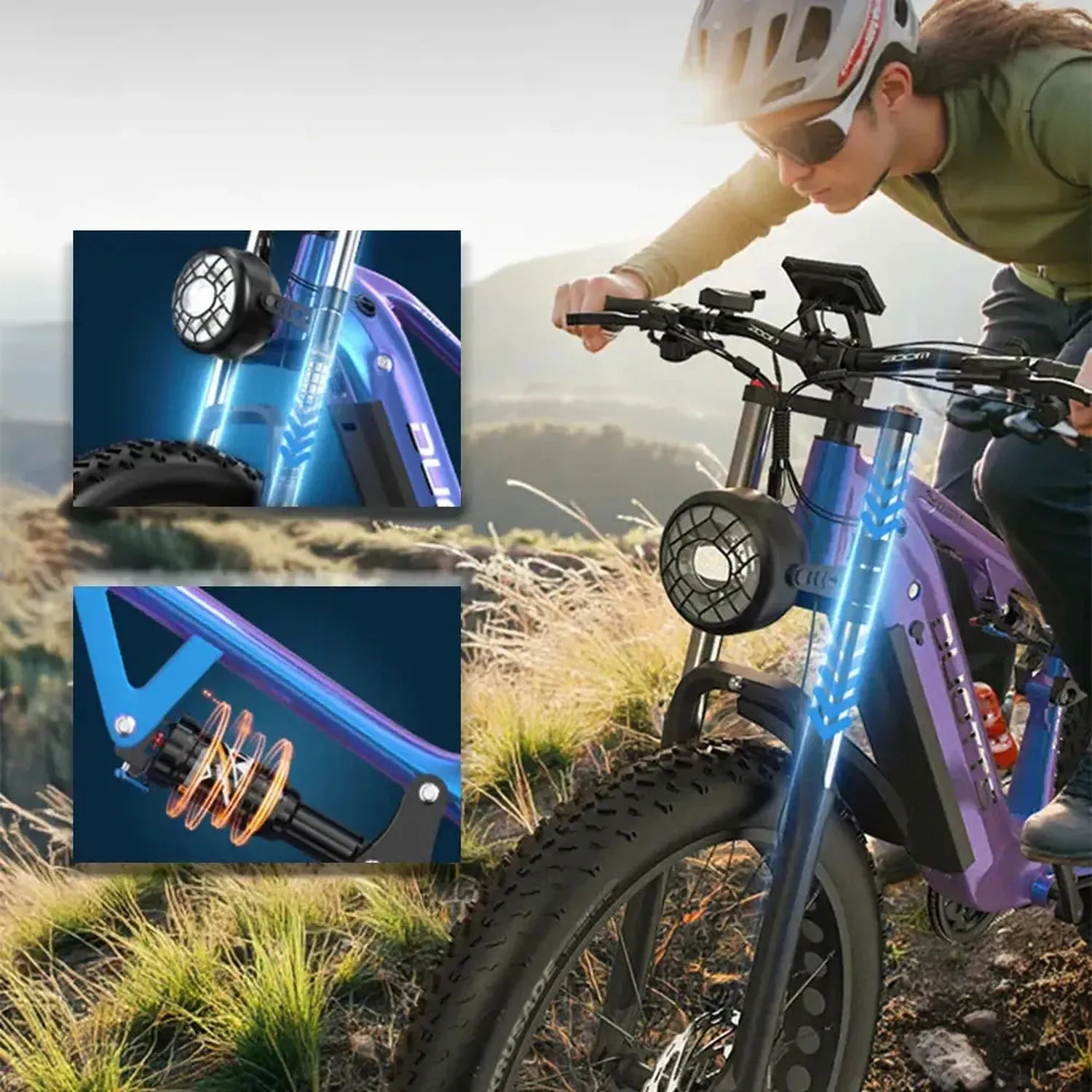 DUOTTS E26 Electric Bike Fat Tyre Full Suspension with Hydraulic Brakes up to 55 Km/h
