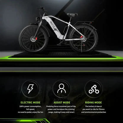 DUOTTS F26 Electric Bike Fat Tyre with Hydraulic Brakes and Bluetooth up to 60 Km/h