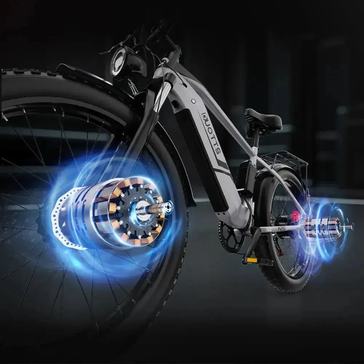 DUOTTS F26 Electric Bike Fat Tyre with Hydraulic Brakes and Bluetooth up to 60 Km/h