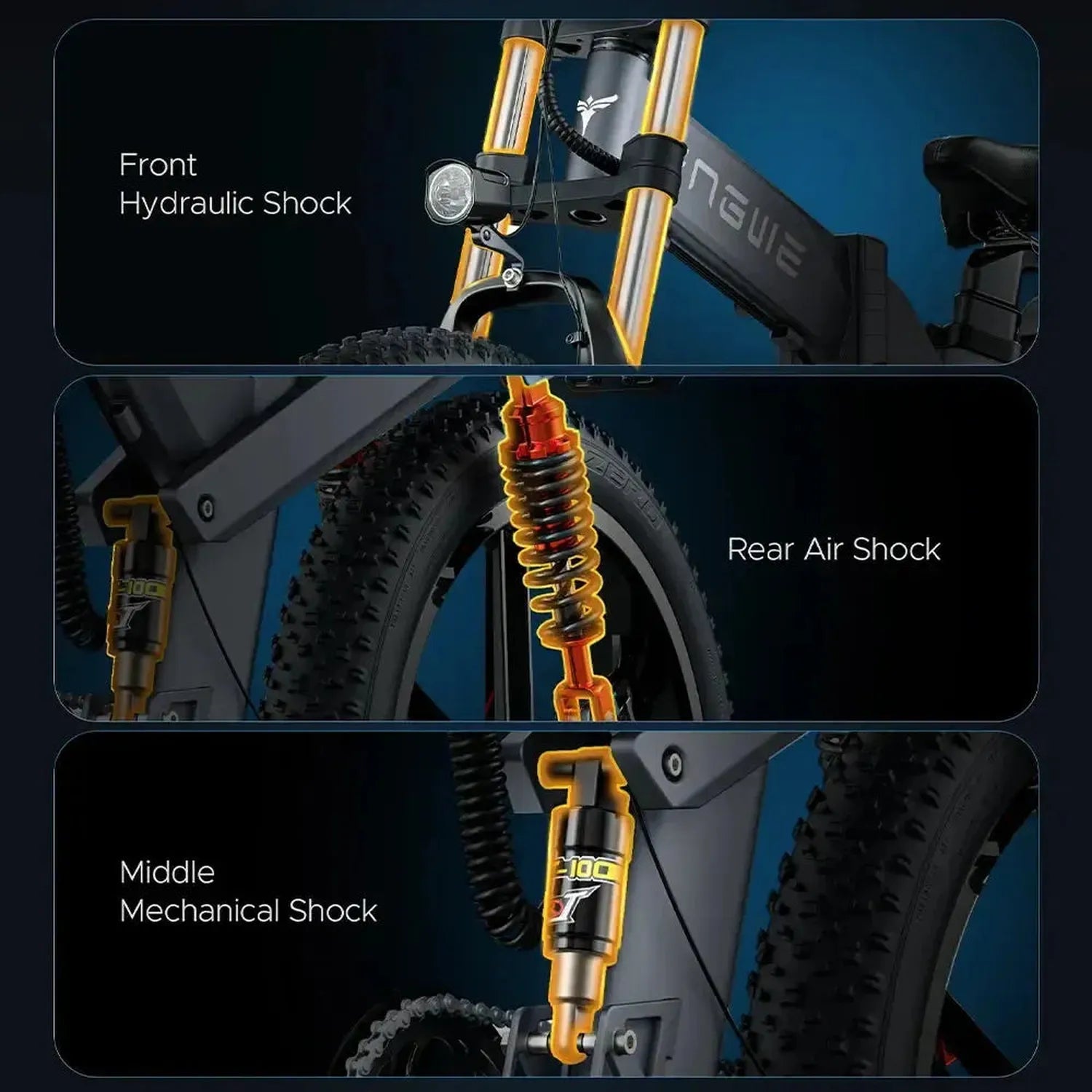 ENGWE X26 Foldable Electric Bike Fat Tyre Dual Battery Long Range up to 50 Km/h