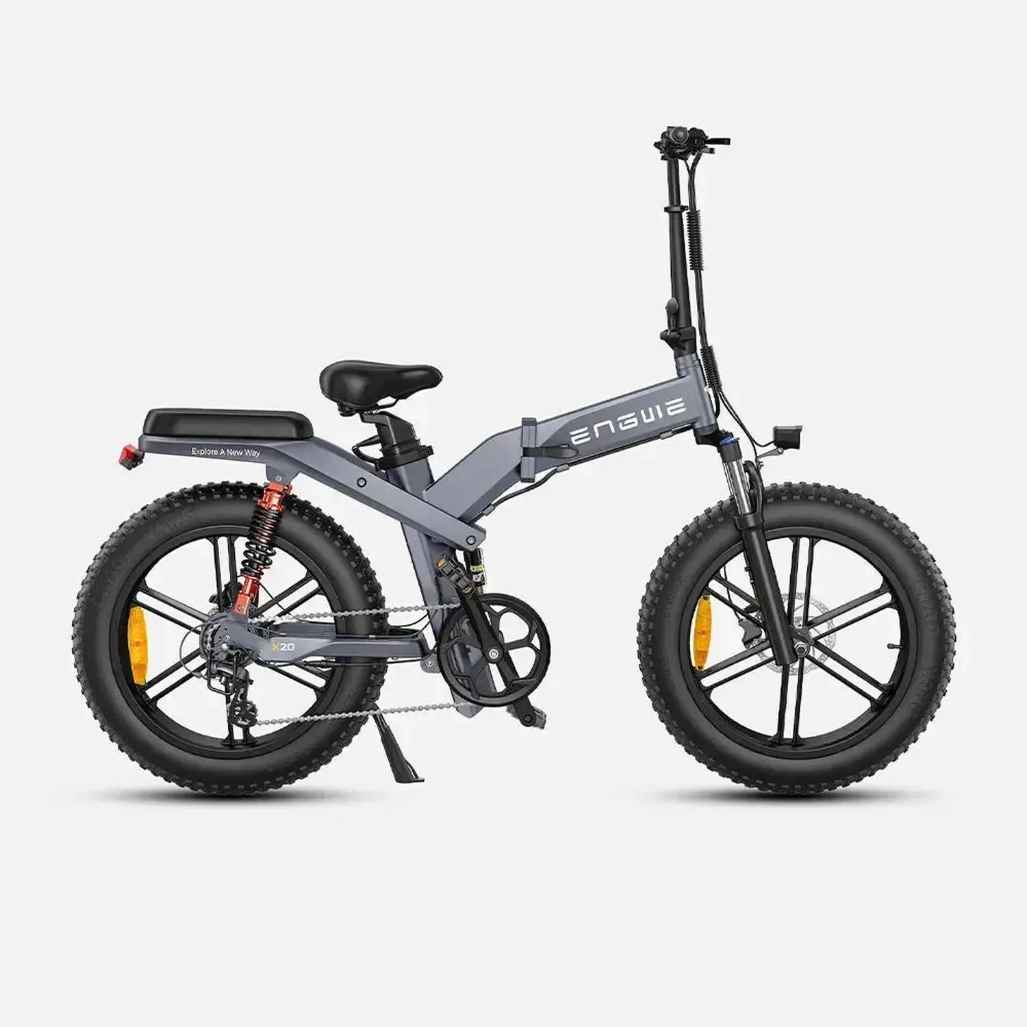 ENGWE X20 Foldable Electric Bike Fat Tyre Dual Battery Long Range up to 50 Km/h