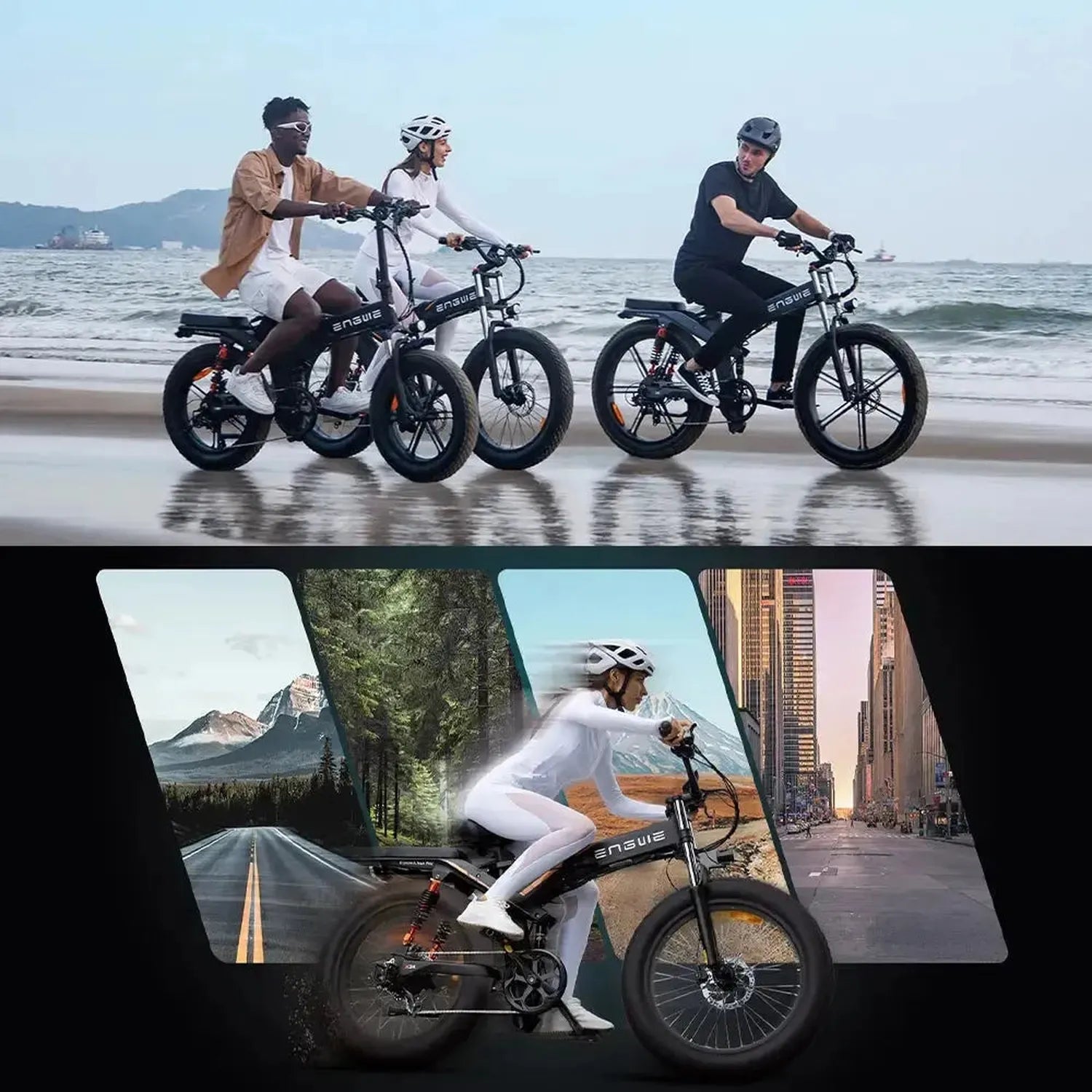 ENGWE X20 Foldable Electric Bike Fat Tyre Dual Battery Long Range up to 50 Km/h