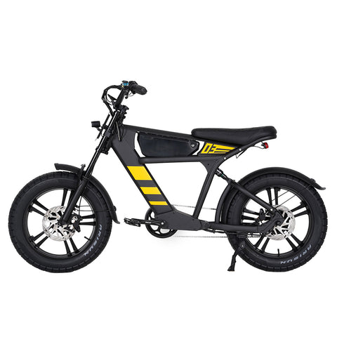 Mangosteen FT03 Electric Bike – 250W Motor, 48V 18.2Ah Battery, Up to 25 km/h (≈15.5 mph), 60–80 km (≈37–50 miles) Range, Hydraulic Brakes, 20″×4.0″ Fat Tires – Latest 2025 Model, Official Release