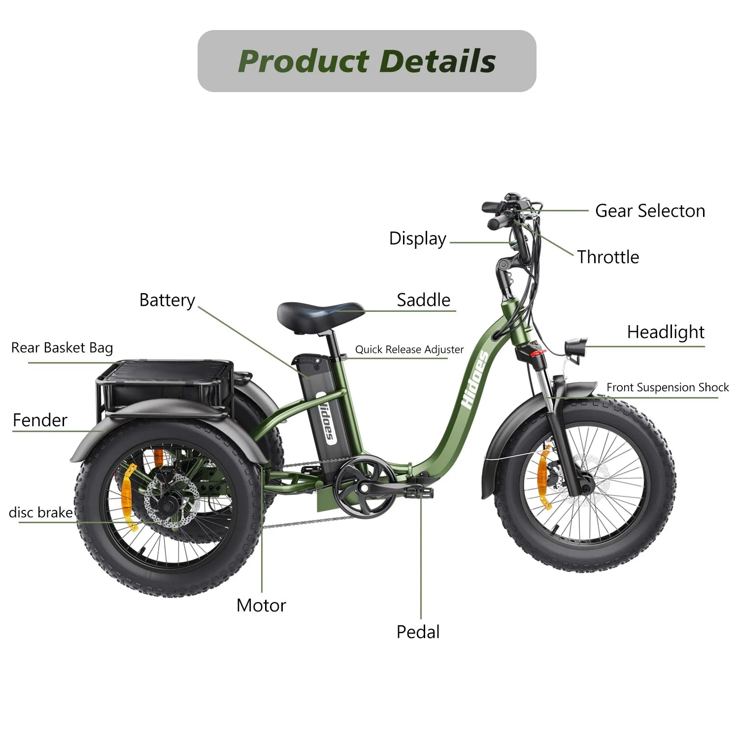 HIDOES ET1 TRICYCLE BIKE