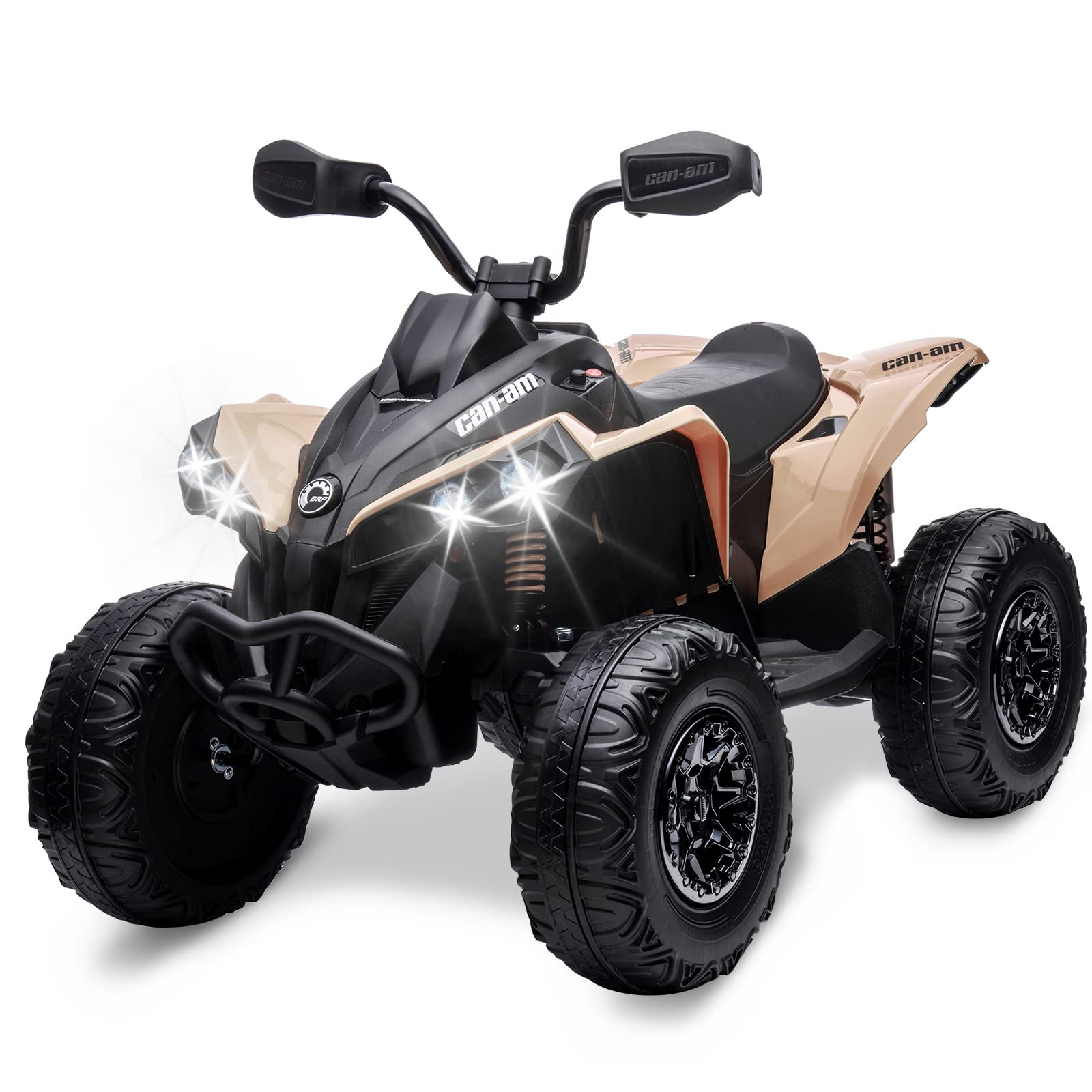 Hetoy 12V Kids ATV Ride On Toy – Licensed Can-Am Quad, Bluetooth & LED Lights