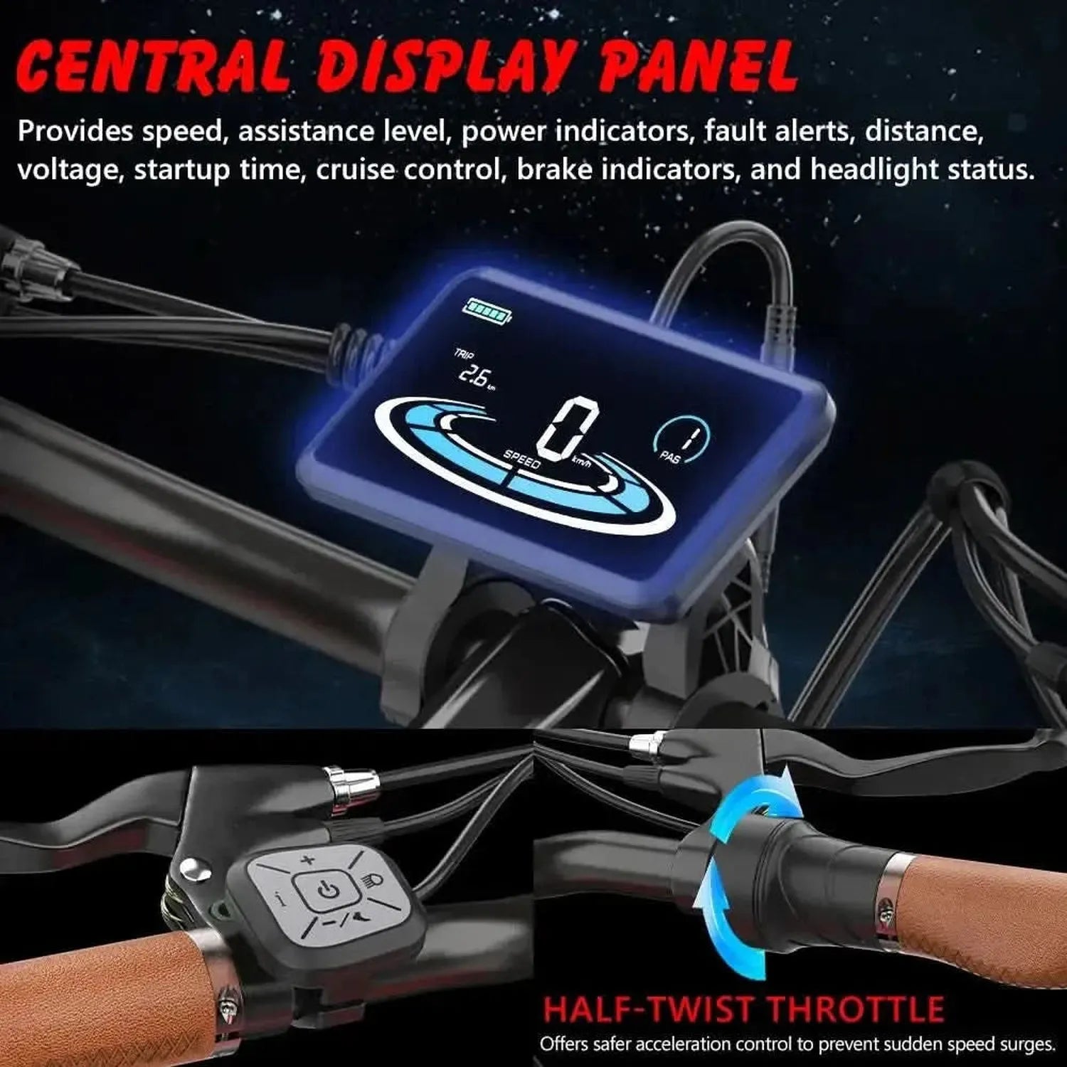 Hidoes B10 Electric Bike Fat Tyre Long Range with Suspension and LCD up to 45 Km/h