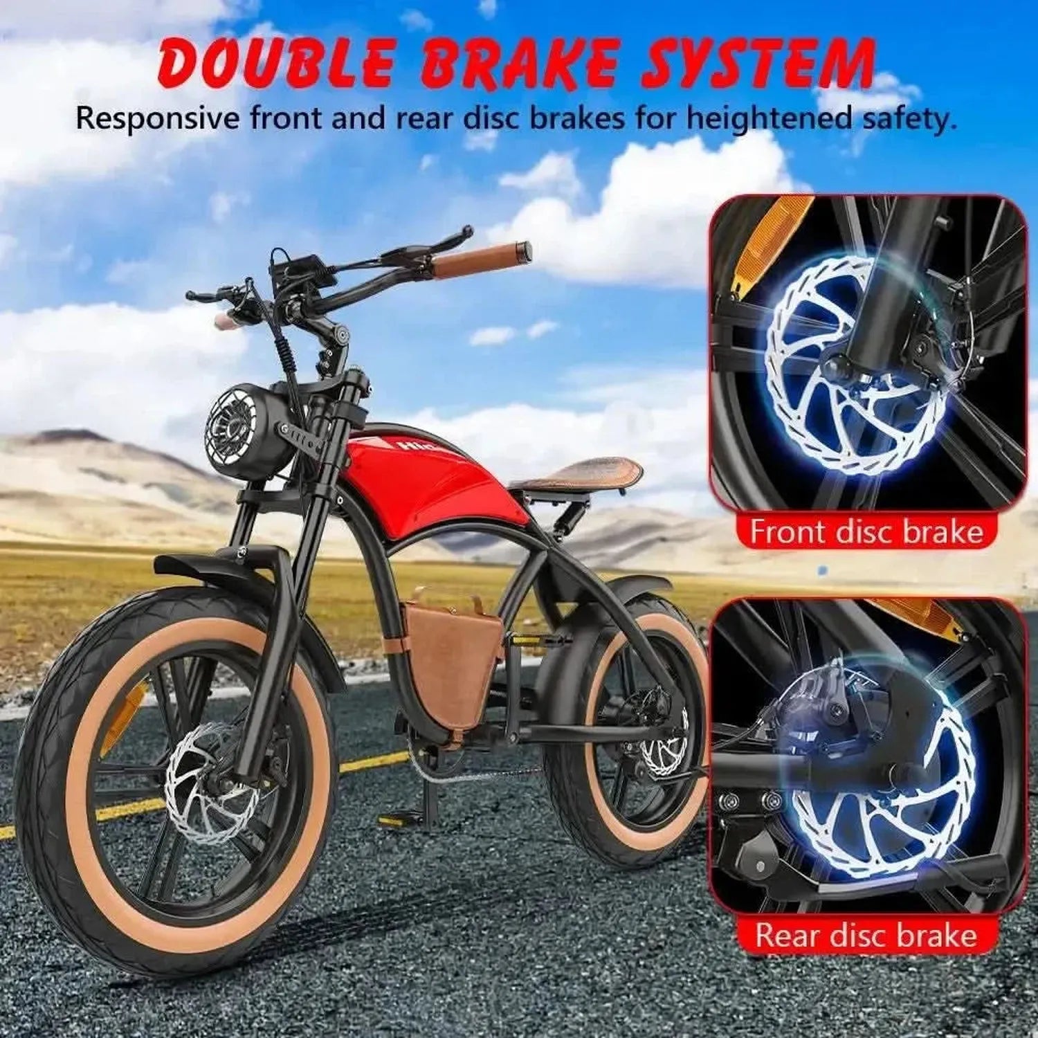 Hidoes B10 Electric Bike Fat Tyre Long Range with Suspension and LCD up to 45 Km/h