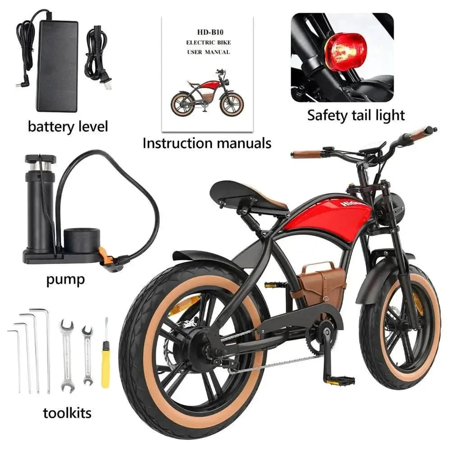 Hidoes B10 Electric Bike Fat Tyre Long Range with Suspension and LCD up to 45 Km/h