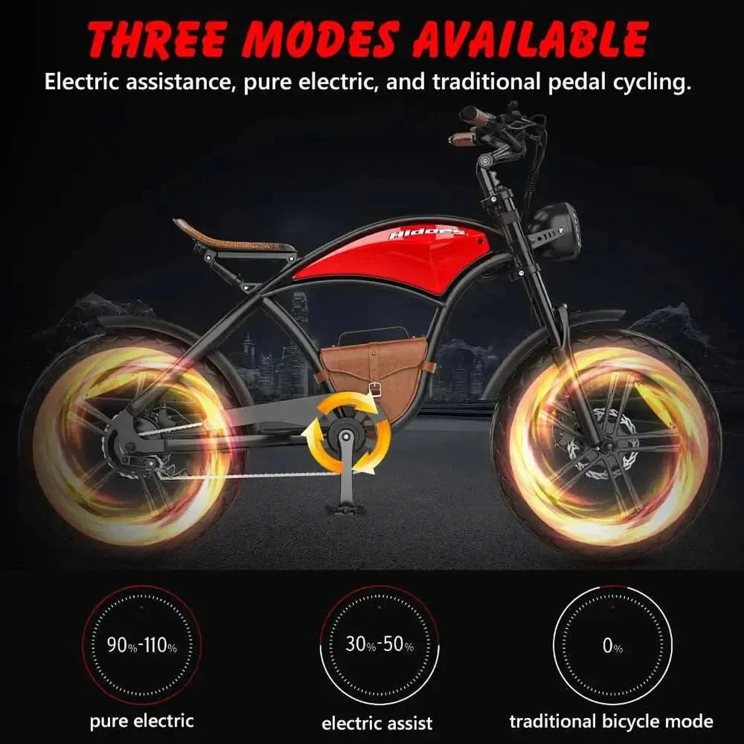Hidoes B10 Electric Bike Fat Tyre Long Range with Suspension and LCD up to 45 Km/h