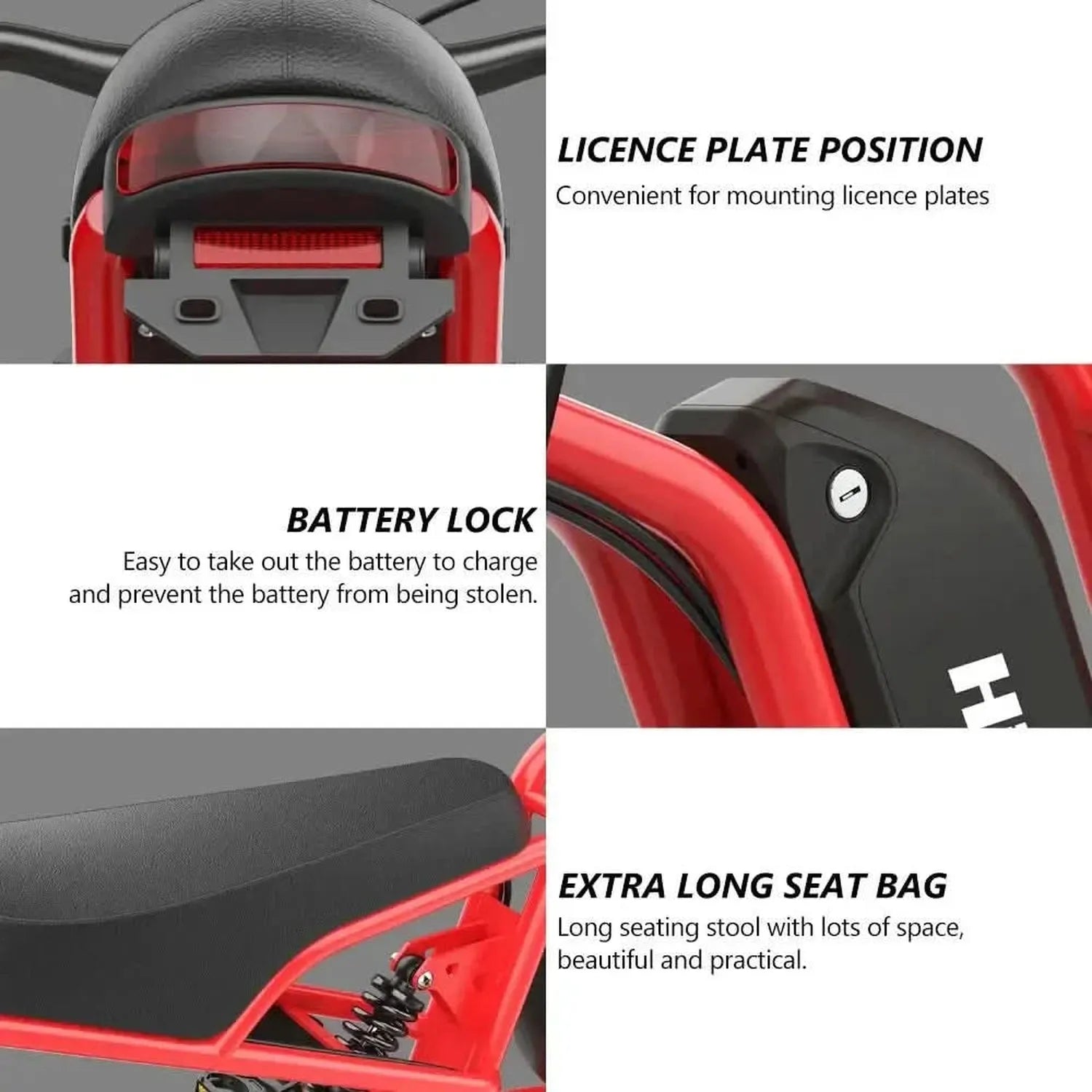 Hidoes B6 Electric Bike Fat Tyre Cruiser Long Range with Suspension up to 50 Km/h