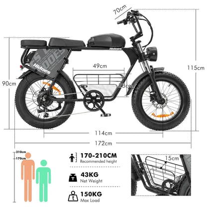 HIDOES B9 fat tyre electric bike – product image 21