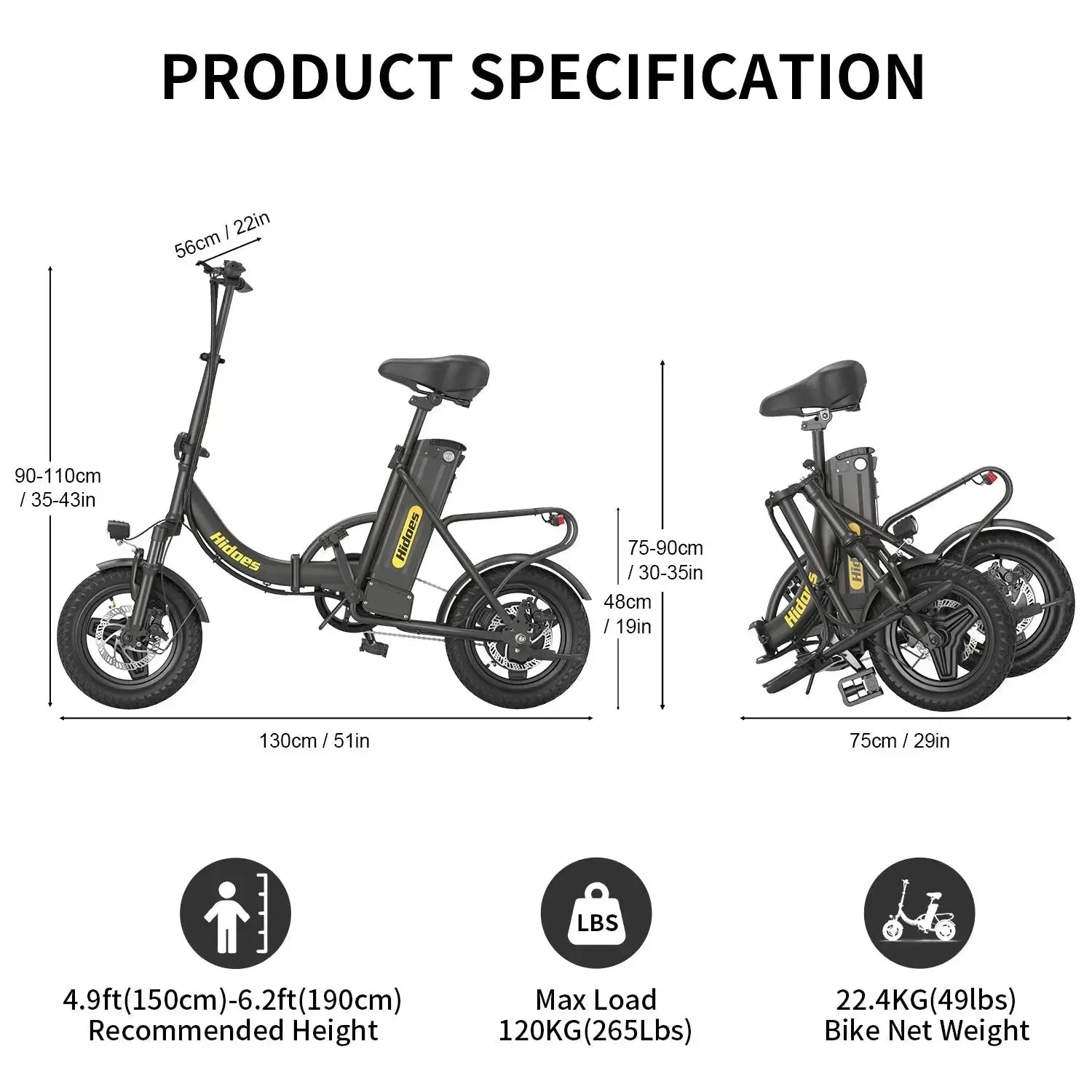 Hidoes C5 Folding Electric Bike