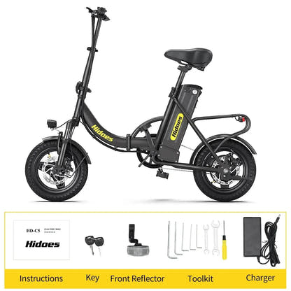 Hidoes C5 Electric Bike Compact Long Range Urban Commuter with 14 Inch Tyres up to 45 Km/h