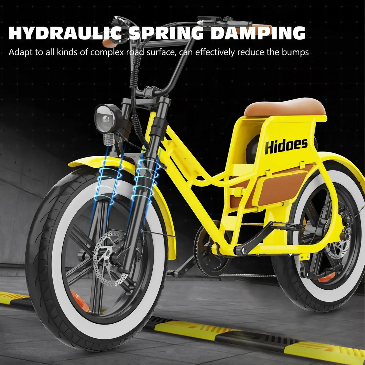 Bicicletă electrică Hidoes C8 cu cadru jos, anvelope late