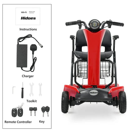 Hidoes P1 Foldable Electric Scooter with Seat and Removable Battery up to up to 20 Km/h